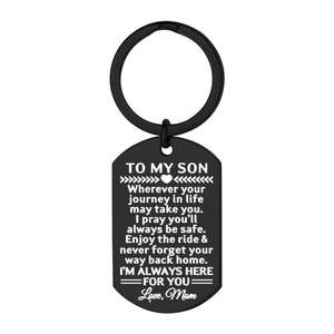 Llavero con grabado inspirador para hombre y mujer, regalo de madre <span class=keywords><strong>a</strong></span> <span class=keywords><strong>hijo</strong></span>, I Love You, regalo de <span class=keywords><strong>cumpleaños</strong></span> - Product Image 3