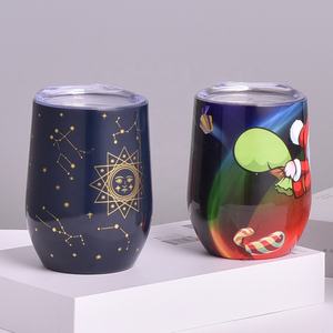 Taza de Café Aislada de Acero Inoxidable de Doble Pared de 12 oz con Diseño de Horóscopo, Vaso de Vidrio Colorido con Tapa para Vino o Otras Bebidas - Product Image 2