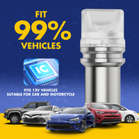 RCJ voiture LED ampoules 2835 3SMD Auto intérieur lumières plaque d'immatriculation dôme lampe de lecture BA9S T4W