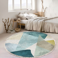 Tapis transfrontalier de style nordique, motif panier suspendu, imprimé maison, forme unique, lavable en machine, pour salon et chambre