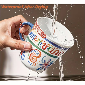 12/24 रंग diy सिरेमिक मार्कर सेट बहु-सतह क्राफ्टिंग के लिए तरल स्याही-महीन टिप पेन के साथ सेट - Product Image 4