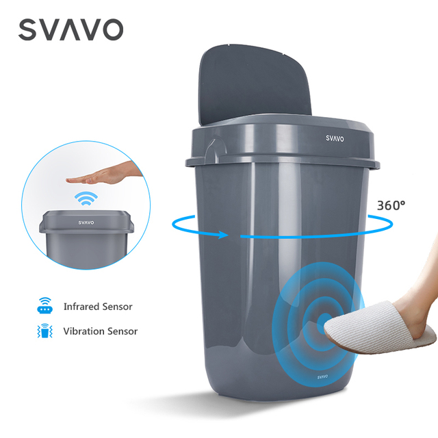 12L 32L Plastic Trash Can Electric Intelligent Automatic Smart Sensor Dustbin Touchless Rubbish Garbage Waste Bin