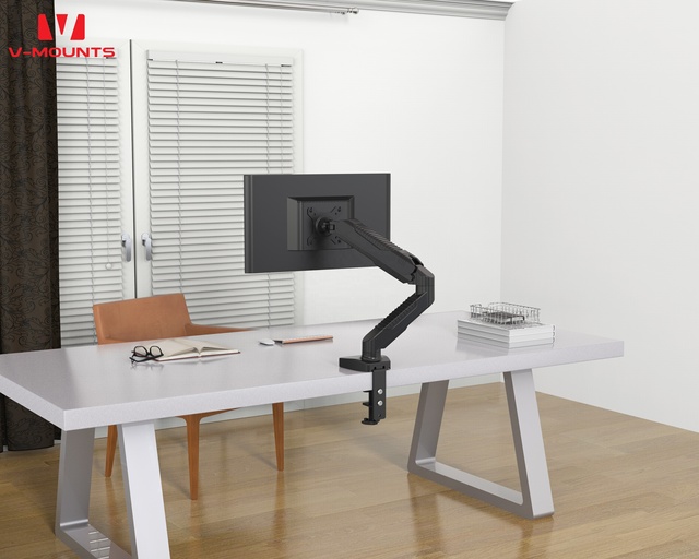 V-mounts Heavy Duty Single LCD Wall Monitor Arm Durable PC Monitor Mount Arm