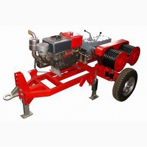 Cabrestante de Doble Tambor con Motor Diésel/Gasolina de 3T/5T, Cabrestante Motorizado de 3 Toneladas/5 Toneladas para Colocación de Cables y Elevación - Product Image 1