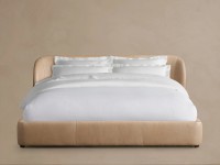 Modernes Luxus-Massivholzbettgestell Designer Adalynn Ledergepolstertes Plattformbett Holzbetten für Luxus-Schlafzimmersets