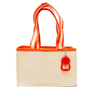 Longfair Funny <b>Letter</b> Pattern Tote Bag Made of Nonwoven <b>Felt</b> for 6 Bottles or Cans | Unisex Small Size - Product Image 1
