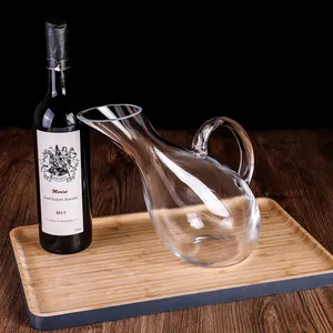 와인 디캔터 세트 유리 U 자형 우아한 무연 크리스탈 클리어 와인 통풍기 카라페 독특한 선물 잔 레드 와인 유리 디캔터