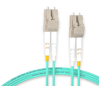 Câble de raccordement en fibre optique aquamarine duplex OM3 multimode LC SC UPC 2.0 3.0, longueur personnalisée