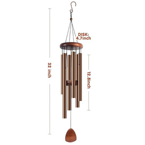 Campana de Viento Grande de Metal, Instrumento de Sanación por Sonido, Adorno Decorativo Colgante de Primera Calidad para Exteriores - Product Image 4