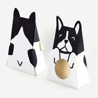Boîtes en papier pliables YZ imprimées avec fenêtre transparente creuse pour l'emballage de bonbons et biscuits sur le thème des lapins et des animaux de compagnie