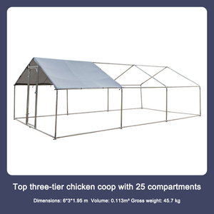 โรงเรือนเลี้ยงไก่โลหะสำเร็จรูป สำหรับกลางแจ้ง ชุบสังกะสี ขนาด 2*3*2 เมตร สำหรับเลี้ยงไก่แบบพาณิชย์ - Product Image 5