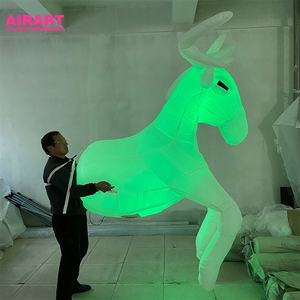 Disfraz <span class=keywords><strong>de</strong></span> Reno <span class=keywords><strong>de</strong></span> medio cuerpo inflable con luz Led colorida para fiesta <span class=keywords><strong>de</strong></span> Navidad Show Time - Product Image 2