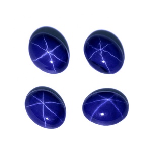 Đá Quý Nhân Tạo Wuzhou Đá Giá Bán Tất Cả Các Kích Cỡ Đá Sapphire Hình Bầu Dục Rực Rỡ Cắt Tổng Hợp Sao - Product Image 5