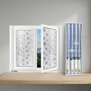 Yx W60 45cm X 2m Vinilo Esmerilado No Adhesivo para Ventanas, Adhesivos de Privacidad para el Hogar, Decoración con Patrón Floral, Impresión Digital - Product Image 3