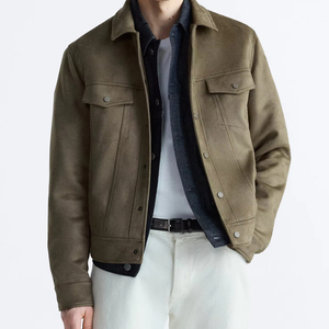 Nuova Giacca di Lusso in Camoscio Personalizzata di Alta Qualità, Due Colori, Giacca da <span class=keywords><strong>Uomo</strong></span> Bestseller - Product Image 1