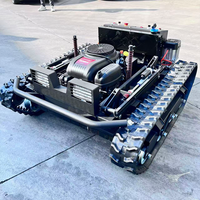 Tondeuse à gazon télécommandée sans fil 4 temps pour usage agricole, tracteur chenillé, boîte de vitesses 24V, moteur 210kg, garantie 2 ans, usage municipal