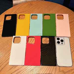 Coque de téléphone de style bloc, adaptée à l'iPhone 16 Pro Max, 15 Plus, couleur unie brillante, coque de protection transparente antichoc pour 13/14 - Product Image 3