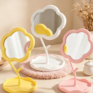 <span class=keywords><strong>Espejo</strong></span> <span class=keywords><strong>de</strong></span> Maquillaje con Diseño <span class=keywords><strong>de</strong></span> Tulipán y Base <span class=keywords><strong>de</strong></span> Almacenamiento, <span class=keywords><strong>Espejo</strong></span> <span class=keywords><strong>de</strong></span> Vanidad Creativo para Escritorio, <span class=keywords><strong>Espejo</strong></span> Cosmético para Dormitorio - Product Image 1