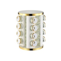 Étagère de rangement multifonctionnelle rotative en verre de haute qualité, non pliable, pour épices et assaisonnements, organisation de la cuisine