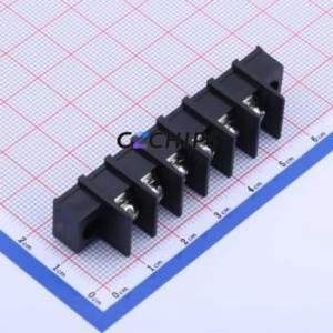 KF25SM-7.62-6P Barrier Terminal Block Through hole Component (THT),P=7.62mm Connector Two Sides 7.62mm 1x6P Straight Pin - Product Image 1