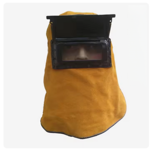 Casque de <span class=keywords><strong>soudeur</strong></span> en cuir de vachette résistant à la chaleur avec lentille rabattable, équipement de protection pour soudeurs - Product Image 2