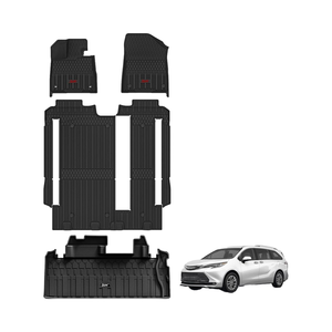 Alfombrillas <span class=keywords><strong>de</strong></span> 3W y revestimiento <span class=keywords><strong>de</strong></span> carga para Toyota <span class=keywords><strong>Sienna</strong></span> 2021-2025 LE/XLE (solo para 8 asientos) - Product Image 5