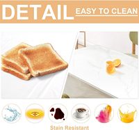 Nappe de table rectangulaire transparente anti-déversement d'huile, nappe de table jetable en plastique pour les dîners, les pique-niques, le camping, les fêtes