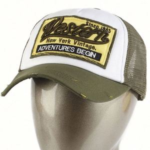 Wholesale in Stock Custom Mesh Embroidered 5 Panel Vintage Distressed Trucker <b>Hat</b> - Product Image 6