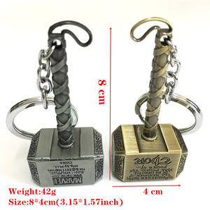 <span class=keywords><strong>Thor</strong></span> martillo llavero hacha arma Metal llavero colgantes llavero recuerdos película joyería regalo - Product Image 4
