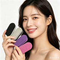 Amilay OEM ODM Mini Lime à Ongles Ovale en Éponge Personnalisable avec Logo, Grains 80/100/150/180/240, Vente en Gros sous Marque Privée