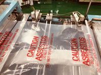 Sacs industriels de désamiantage 38x60 pouces 6 Mil 20 microns Polyéthylène extra épais résistant à la perforation pour chantiers
