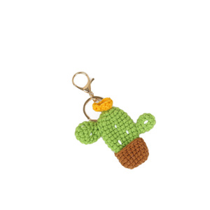 Nouveau design porte-clés au crochet, porte-clés cactus au crochet, accessoires pendentifs mignons faits à la main en tricot, cactus - Product Image 5
