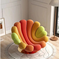 Fauteuil pivotant individuel de luxe nordique pour salon, chambre, balcon – Fauteuil paresseux tendance pour la maison