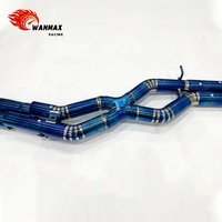 Système d'échappement OPF pour Audi RS7 C8 (4.0 TFSI) 2017-2018, avec X-Pipe et embouts noirs brûlés bleus de 76 mm, utilise les valves OEM, sans contrôleur