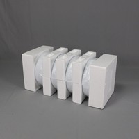 Lot de 3/5 supports à fleurs en métal blanc, socles ondulés, présentoirs ronds pour gâteaux, socles pour desserts, décoration de mariage