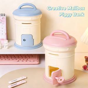 Caja de Plástico Azul con Cerradura, Portátil, de Alta Calidad, Ecológica, Entrega Rápida, Almacenamiento para el Hogar, Hucha - Product Image 3