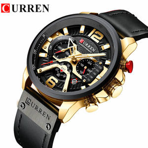 Montre à quartz pour homme CURREN 8329, en promotion, étanche, bracelet en cuir, affichage de la date et cadran en verre de 42 mm - Product Image 3