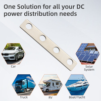 Yüksek İletkenlikli Pirinç Bara Konnektörü, Güneş Enerjisi Sistemi, Karavan, Tekne ve Kamyon DC Kablolaması için 4 Pinli