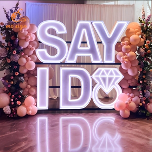 Letras y Números RGB Impermeables Personalizados de 3, 4 y 5 Pies para Decoración de Eventos, Bodas y Fiestas al Aire Libre - Product Image 4