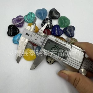 คริสตัลรูปหัวใจธรรมชาติขนาด 20 มม. ขัดเงา สำหรับทำเครื่องประดับ - Product Image 2