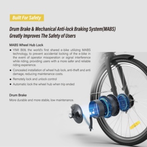 YIMI Anti-theft Shared IoT Remote System APP QR Scan Rental E-bike GPS Tracking Geofence Solution <b>with</b> Hub <b>Lock</b> - Product Image 4