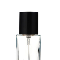 Flacon de parfum en verre cylindrique fin de 50 ml, exquis, avec atomiseur à fine brume, flacon de parfum vide en verre transparent