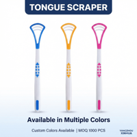 Nettoyeur de langue réutilisable pour soins bucco-dentaires, en silicone 100 % biodégradable, avec emballage personnalisé, OEM/ODM disponible