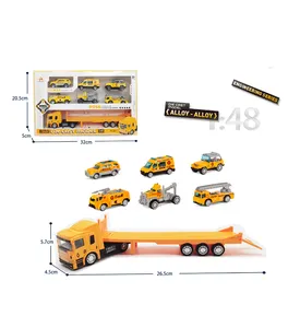 Europese Stijl Scania Classic Model Plastic Diecast Speelgoed Roterende Flatbed Sleepwagen Verkoop Zinklegering Voor Jongens