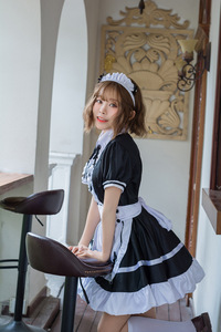 Vestido Lolita Dulce de Coldker, Disfraz de Sirvienta Francesa, Minifalda Sexy para Mujer, Atuendo Lindo, Disfraz de Halloween para Niñas, Talla Grande - Product Image 3