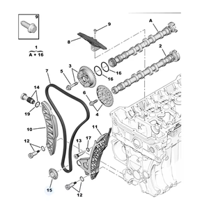 Pièces de moteur automatique Kit de réparation de combinaison de chaîne de distribution d'origine V861831780 pour Peugeot 3008 508 <span class=keywords><strong>Citroen</strong></span> C4L DS5 1.6T - Product Image 3