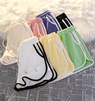 Haute qualité femmes français éponge polaire extérieur cordon taille haute séchage rapide Shorts de course avec poches Shorts pour femmes