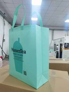 Custom Printed Logo Reusable Fabric Nonwoven Grocery Shopping Tote Bags Gold Gift Bags Customized Non Woven Shopping Bags - Product Image 2