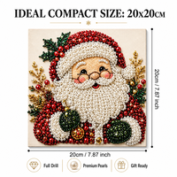 Kit de Peinture Diamant de Noël en Gros, Motif Père Noël et Renne, 5D DIY, Broderie Point de Croix en Strass, Cadeau de Fêtes