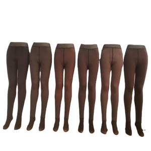 Leggings Sexy in Velluto Finto Traslucido Caldo, Elasticizzati e Morbidi, Effetto Opaque, per Donne di Colore, Collant in Pile Effetto Neve - Product Image 1